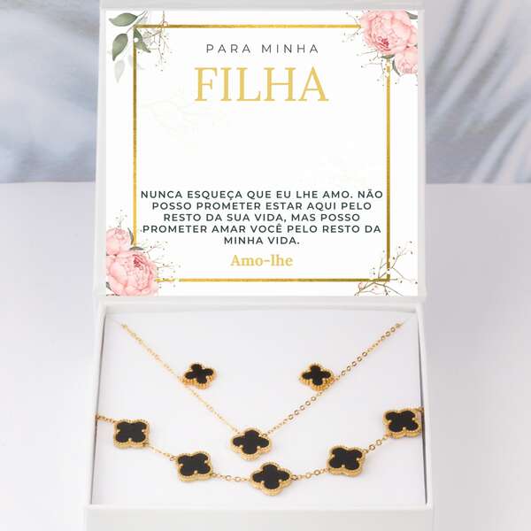 Colar moderno, pulseira + brincos GRATIS