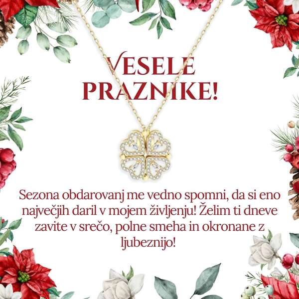 Ogrlica s štirimi magnetnimi obeski