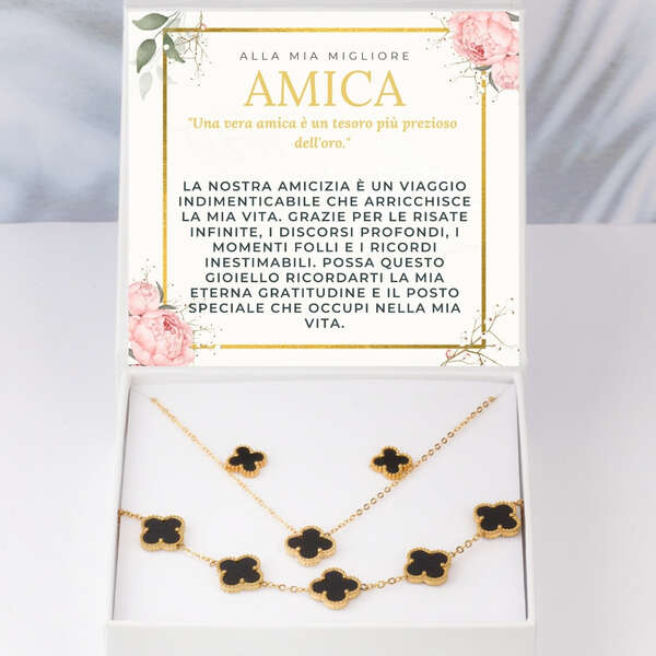 Collana moderna, bracciale + orecchini GRATIS