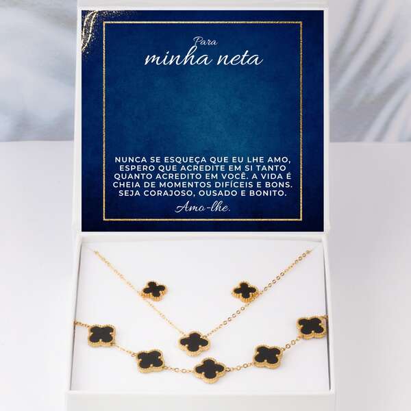 Colar moderno, pulseira + brincos GRATIS