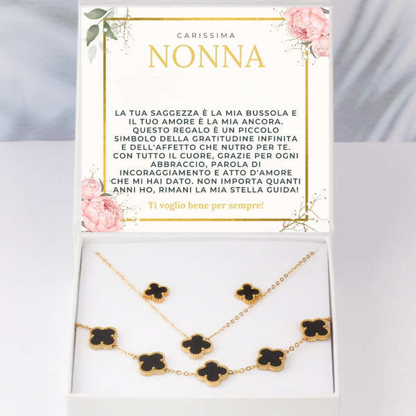 Collana moderna, bracciale + orecchini GRATIS