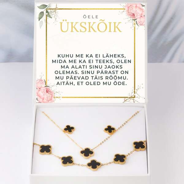 Moodne kaelakee, käevõru + TASUTA kõrvarõngad