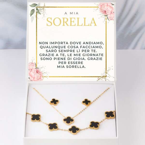Collana moderna, bracciale + orecchini GRATIS