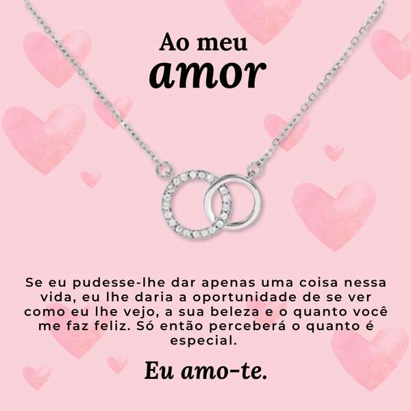 Colar com pingente 2 argolas