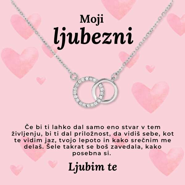 Ogrlica z obeskom 2 prstana