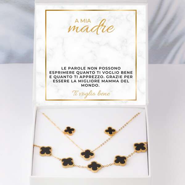 Collana moderna, bracciale + orecchini GRATIS