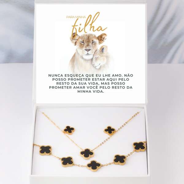 Colar moderno, pulseira + brincos GRATIS