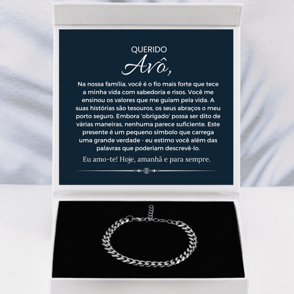 Pulseira masculina de luxo