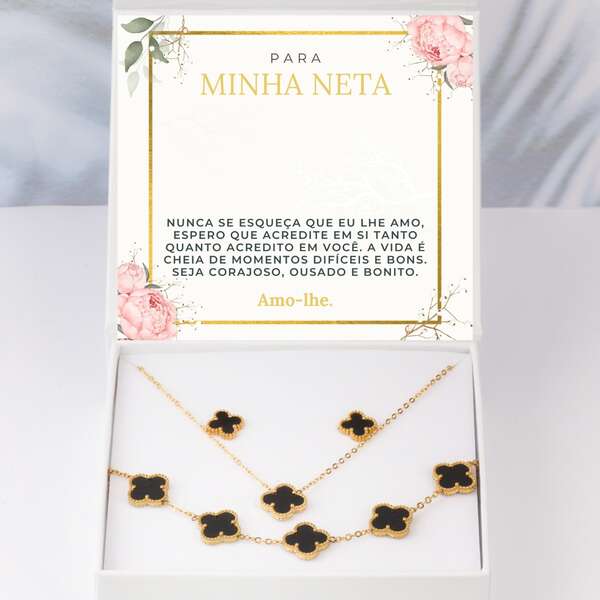 Colar moderno, pulseira + brincos GRATIS