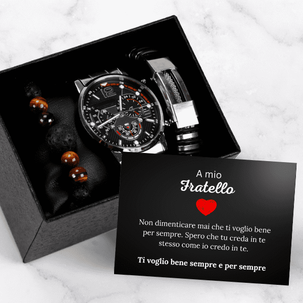 Set alla moda di un orologio da polso con 2 braccialetti