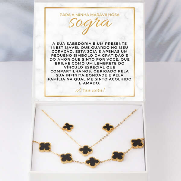 Colar moderno, pulseira + brincos GRATIS