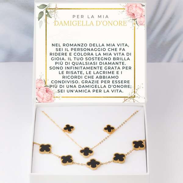 Collana moderna, bracciale + orecchini GRATIS
