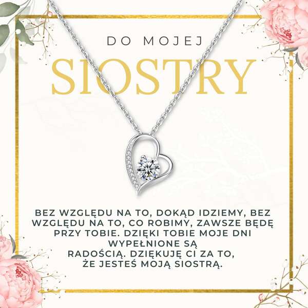 Naszyjnik z zawieszką w kształcie serca