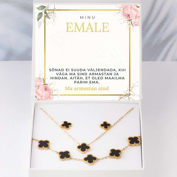 Moodne kaelakee, käevõru + TASUTA kõrvarõngad