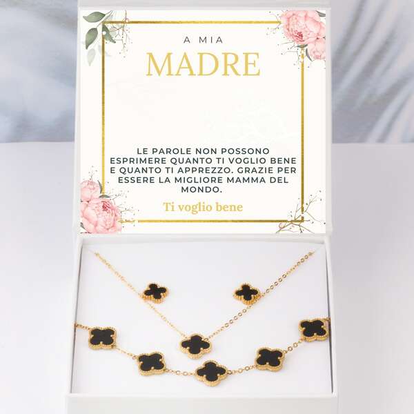 Collana moderna, bracciale + orecchini GRATIS