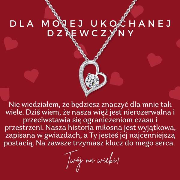 Naszyjnik z zawieszką w kształcie serca