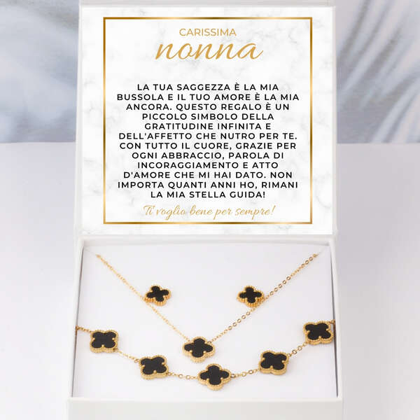 Collana moderna, bracciale + orecchini GRATIS
