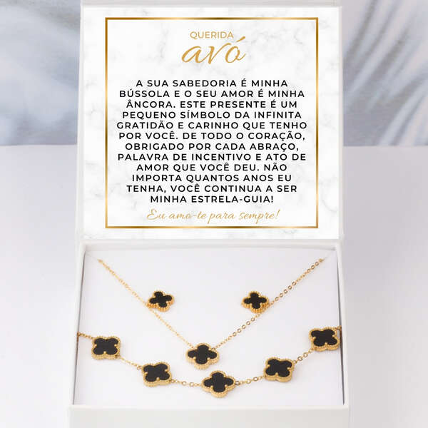 Colar moderno, pulseira + brincos GRATIS