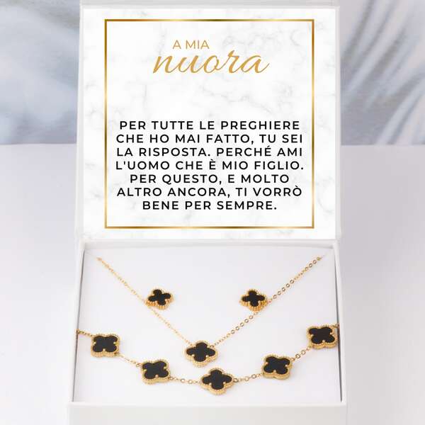 Collana moderna, bracciale + orecchini GRATIS