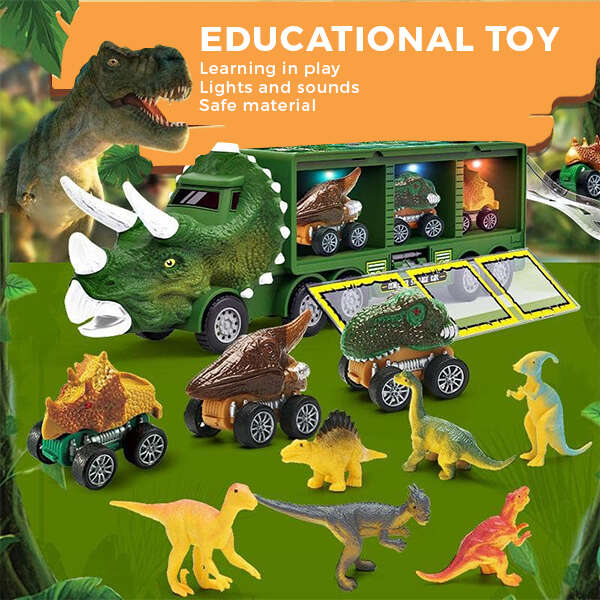 Brinquedo de Dinossauro puxa carros para trás, puxa para trás carros de  brinquedo, jogos de dinossauro