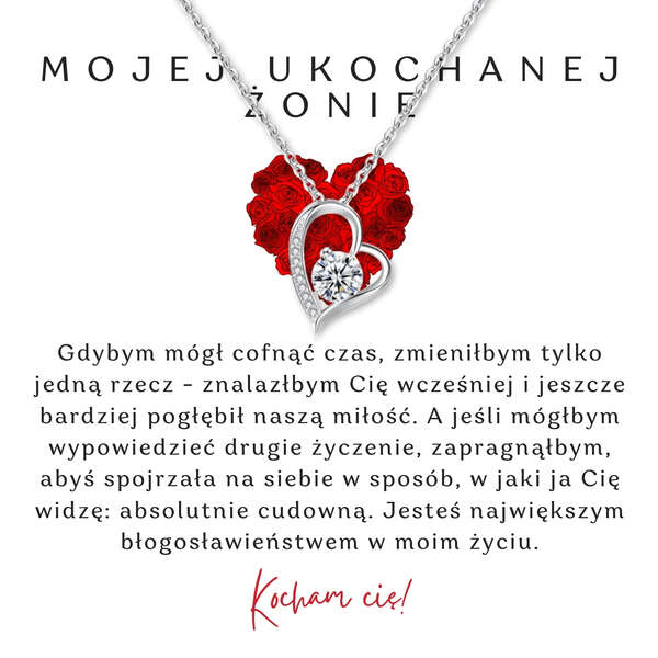 Naszyjnik z zawieszką w kształcie serca