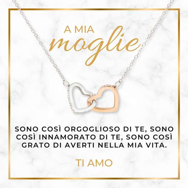 Collana con ciondolo 2 cuori