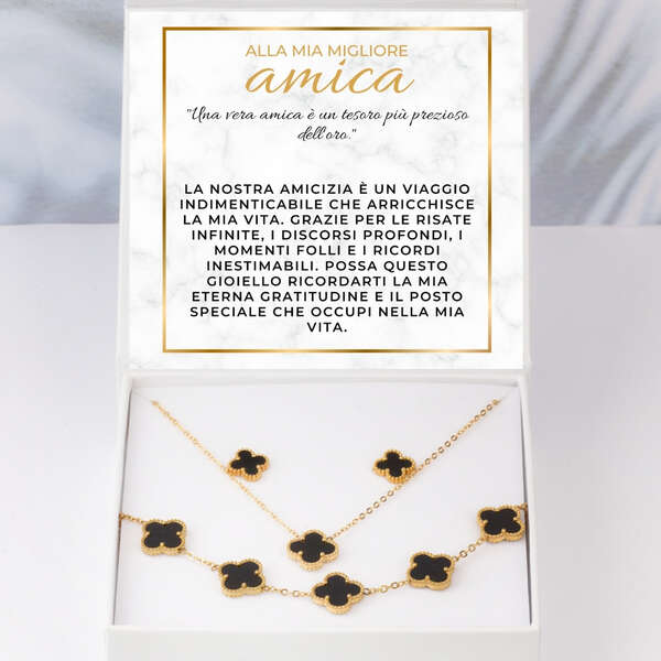 Collana moderna, bracciale + orecchini GRATIS