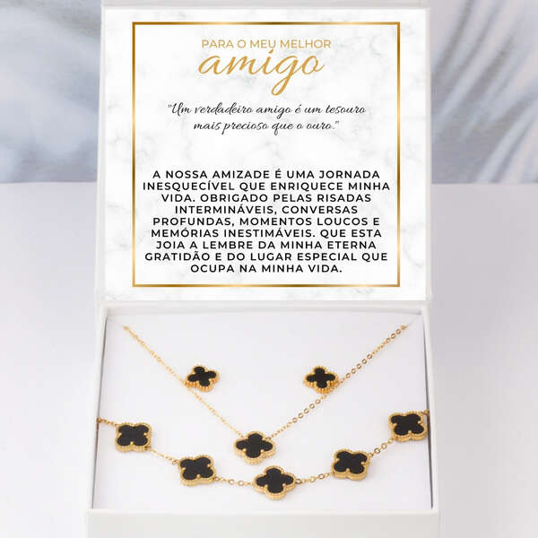 Colar moderno, pulseira + brincos GRATIS