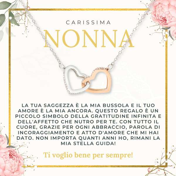 Collana con ciondolo 2 cuori