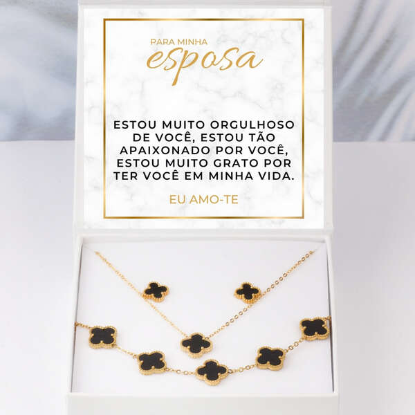 Colar moderno, pulseira + brincos GRATIS