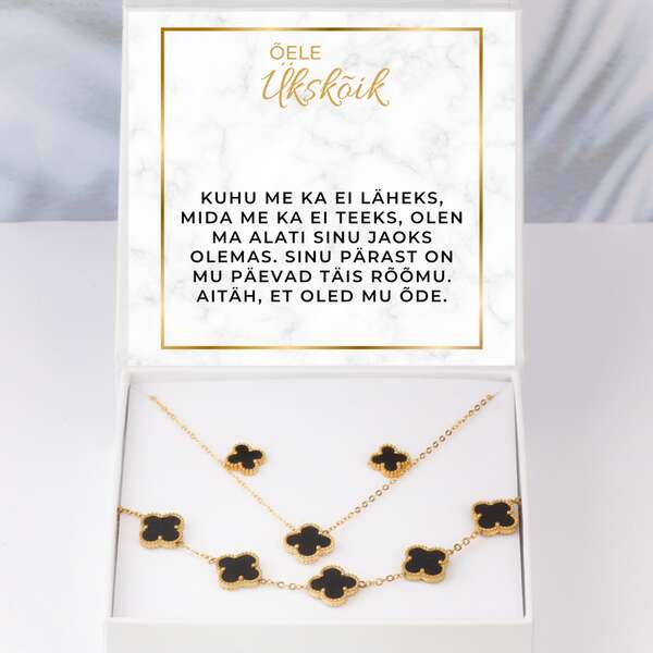 Moodne kaelakee, käevõru + TASUTA kõrvarõngad