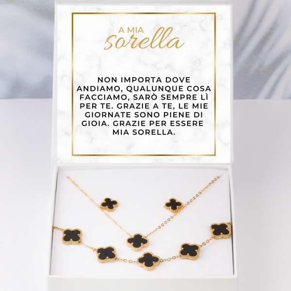 Collana moderna, bracciale + orecchini GRATIS