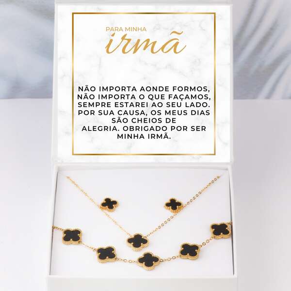Colar moderno, pulseira + brincos GRATIS