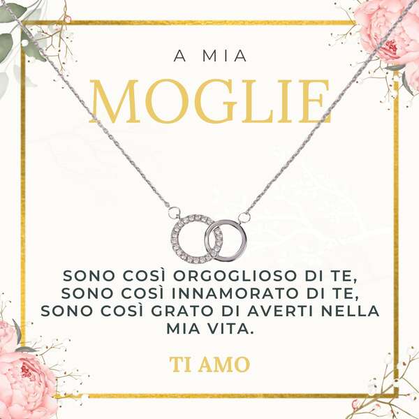 Collana con pendente 2 anelli