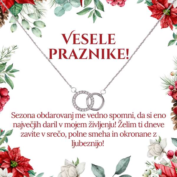 Ogrlica z obeskom 2 prstana