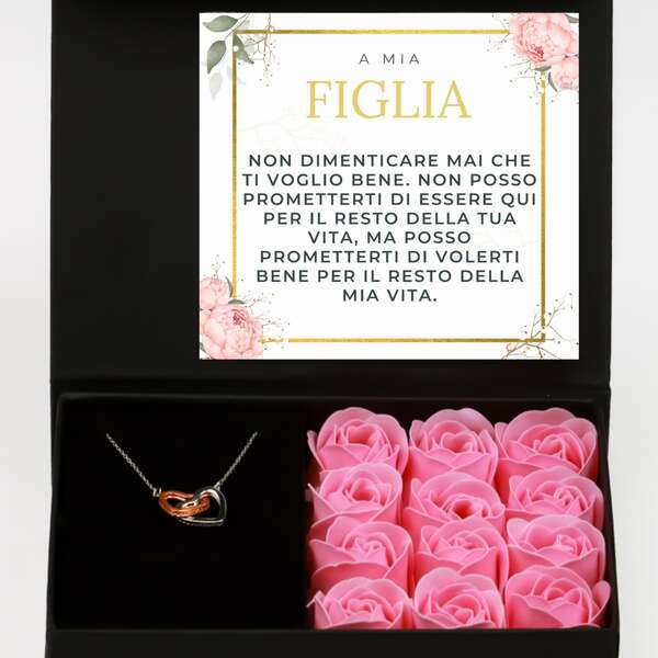 Collana con ciondolo 2 cuori