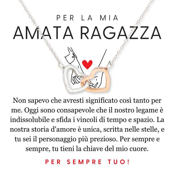 Collana con ciondolo 2 cuori